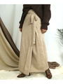 ニットラップロングスカート/ベージュ