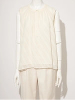 ノースリジャガードブラウス/ホワイト