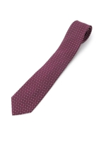 ハート小紋　ネクタイ/ボルドー(564)