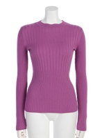 ハイネックマルチリブニット/ピンク