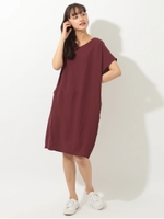 バックリボンワンピース/ボルドー