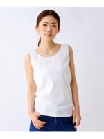 バックレース刺しゅうタンクトップ/ホワイト(002)