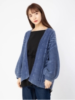 ピグメントニットカーデ/ブルー