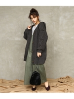 フーディニットカーデ/ダークグレー(028)