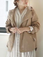 フードブルゾン/ベージュ