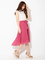 フィッシュテールフレアスカート/ピンク