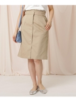 フェイクパールボタンタイトスカート/ベージュ(052)