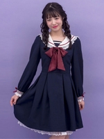 フリルセーラーワンピース/コン