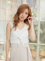 フロントリボンラメタンク/ホワイト