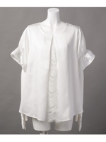 フロントレースジョーゼットプルオーバー/WHITE