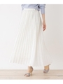 プリーツデザインスカート/ホワイト(001)