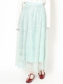 プリーツレースロングスカート/MNT