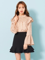 ヘムフリルスカート/ブラック