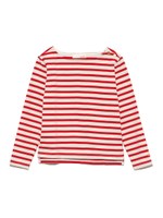 ボーダーカットトップス/RED