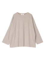 ボートネックワイドプルオーバー/ライトベージュ
