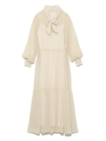 ボウタイボリュームワンピース/IVR