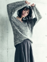 ミックスラメニット/ライトグレー