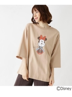 ミニーマウス/プリントTシャツ/ライトベージュ(051)