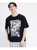 モザイクアートTシャツ/ブラック(019)