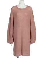 モヘアラウンドネックロングニット/PK