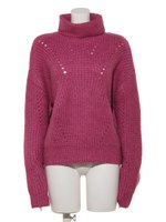 モヘヤ混アイレットニットPO/ピンク