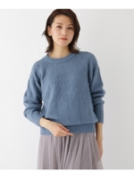 ラグランスリーブニット/ブルー(092)