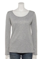 ラメスムースベーシック長袖プルイオーバー/グレー