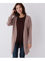 ランダムリブカーディガン/ベージュ(052)