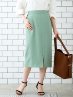 リネンライクイージータイトスカート/ミント