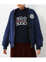 リバーシブル ボア ブルゾン/NVY