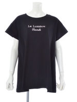 ロゴＴシャツワンピース/ブラック
