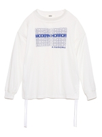 ロゴプリント長袖Tシャツ/WHT