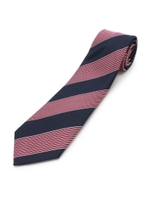 ワイドストライプ ネオンカラー タイ[ メンズ タイ ストライプ ギフト ]/ネイビー(393)