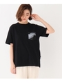 幾何学 カモフラ 総柄 ポケット 半袖 Ｔシャツ/ブラック(019)