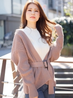 畦編みルーズCD/モカ