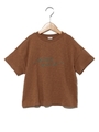 刺繍Tシャツ(ワイド)/ブラウン
