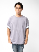 植物染めリバーシブル半袖Tシャツ/パープル