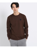 吊天竺ワッペンロングスリーブTシャツ/ブラウン(042)