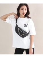 掠れ英字プリントTシャツ/ホワイト(001)