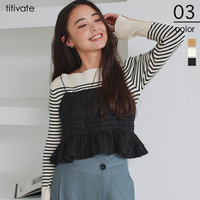 ラメツイードキャミソールトップス【メール便可／80】