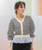 フリルヘムドッキングニット