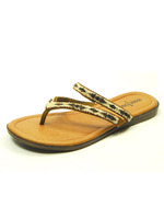 【MINNETONKA】ダブルストラップビーズトングサンダル