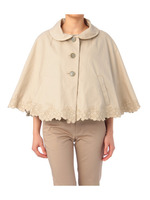 フラワー刺しゅうギャバジャケット