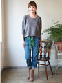 【Balcony and Bed】LIGHT DENIM TAPERED PANTS