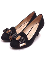 ツイードリボンオペラパンプス