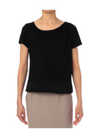 サテン切り替えタックプルオーバー