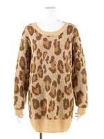 【木下優樹菜さん着用】レオパードニットチュニック