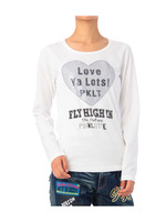 ハートスパンコール ロゴプルオーバー