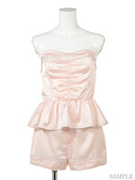 サテンビスチェセットアップ