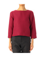 幾何パターンジャカードブラウス